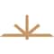Ekena Millwork Kennewick Timber Gable Bracket, Western Red Cedar, 60"W x 25"H x 1 1/2"D x 3 1/2"F, 10/12 Pitch GBW060X25X0204KEN00SWR - alternate 1
